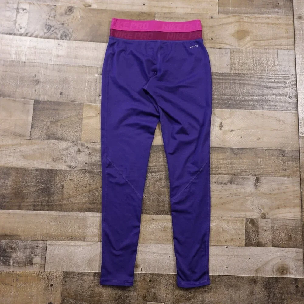 Nike Pro Dri-Fit‎ Leggings Women’s Medium Purple Pink Athletic Training Tights